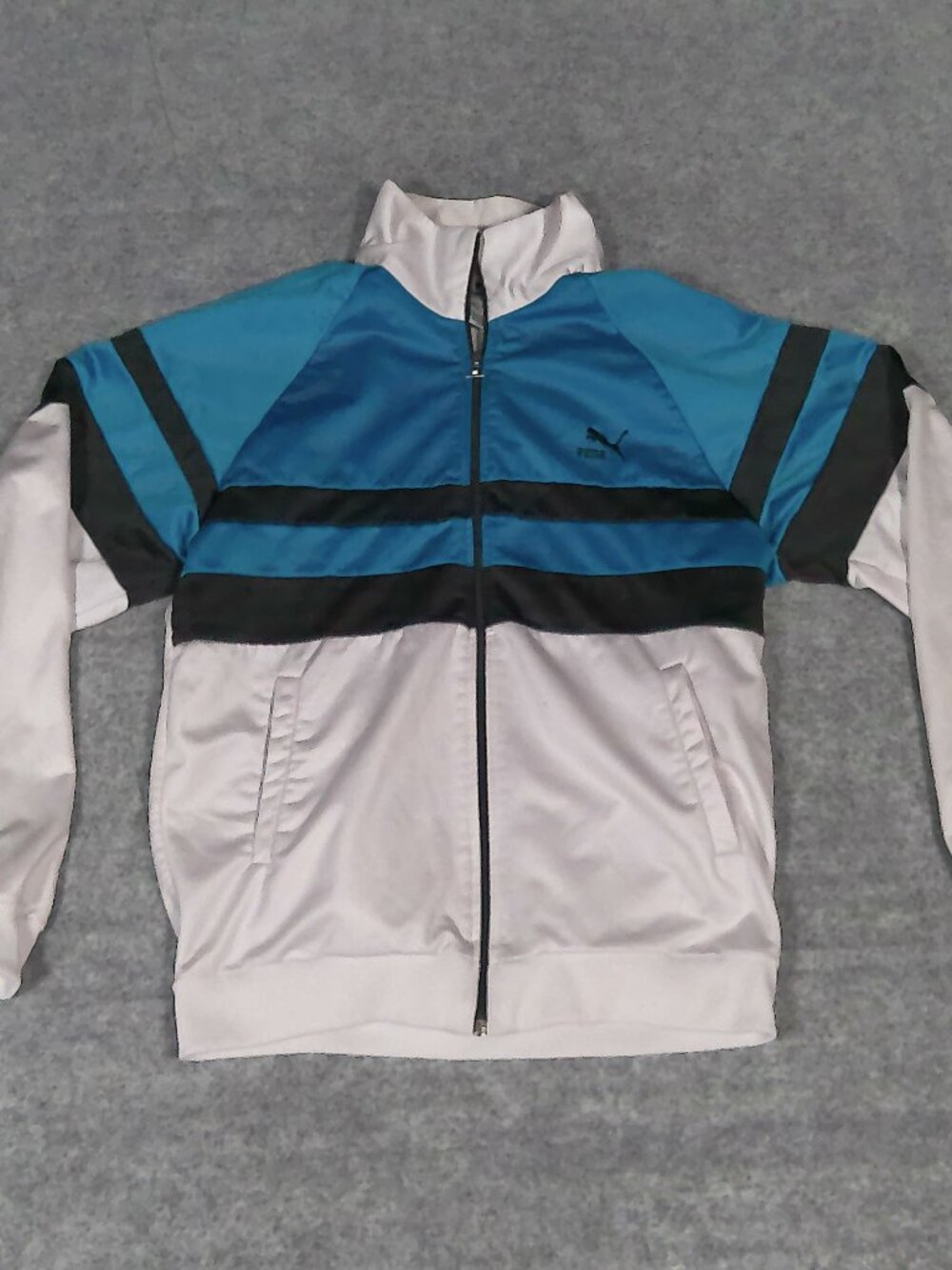 Vintage Puma Colorblock Track Jacket Mens Medium